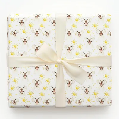 Sunny Day with the Labs - Gift Wrap for Christmas, Holidays Wrapping Paper, Christmas Wrapping Paper