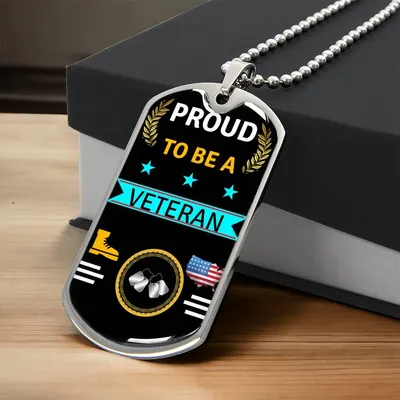Veteran Dog Tag - Army Tag Necklace, Dog Tag
