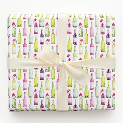 Tipsy Tidings - Gift Wrap for Christmas, Holidays Wrapping Paper, Christmas Wrapping Paper
