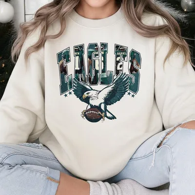 Vintage Philadelphia Football Sweatshirt Retro Eagles Football Superbowl 2025 Sweatshirt Football Fan Gift Eagles Sweatshirt Bird Gang