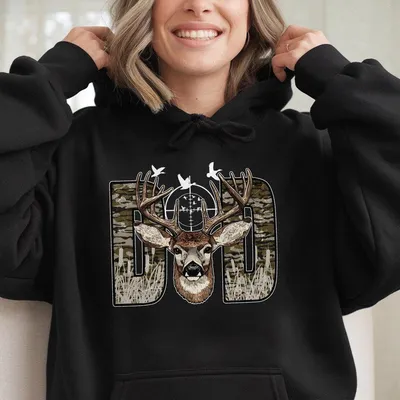 Deer Hunting Camo Dad Smile Hoodie Vintage Deer Hunting Hoodie Deer Hunter Camo Daddy Hoodie Gift For Him Husband'S Gift