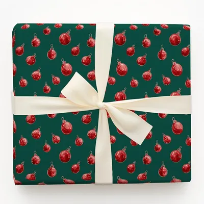 All the Baubles - Gift Wrap for Christmas, Holidays Wrapping Paper, Christmas Wrapping Paper