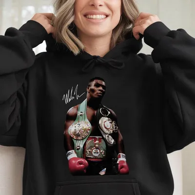 Mike Tyson Hoodie 90s Vintage Boxing Sport Legend Unisex Graphic Hoodie Vintage Streetwear Autographed Hoodie