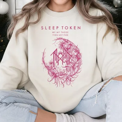 Sleep Token Unisex Oversized Retro Rose Sweatshirt Comfortable Fit Sweatshirt For Music Lovers & Gothic Fashion Fans Perfect For Any Occasion