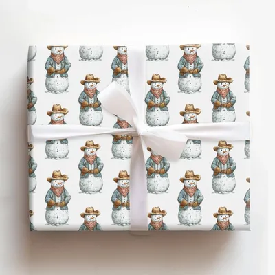Howdy Flurry - Gift Wrap for Christmas, Holidays Wrapping Paper, Christmas Wrapping Paper