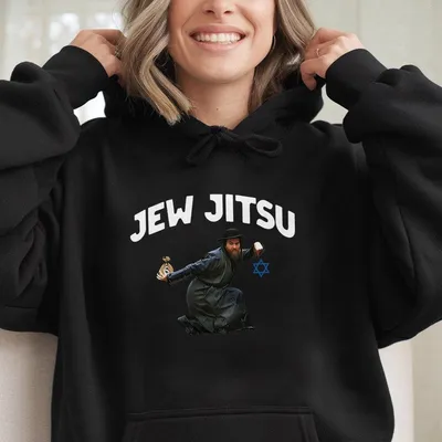 Jew Jitsu Classic Hoodie Meme Hoodie Machine Washable Casual Party Wear For Autumn Winter