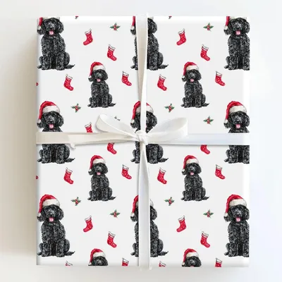 Poodle My Wish - Gift Wrap for Christmas, Holidays Wrapping Paper, Christmas Wrapping Paper