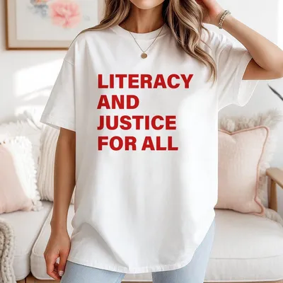 Reading Baby T-Shirt Book Lover Crop Top Literacy And Justice For All T-Shirt Y2k Girly Graphic T-Shirt Gift For Women