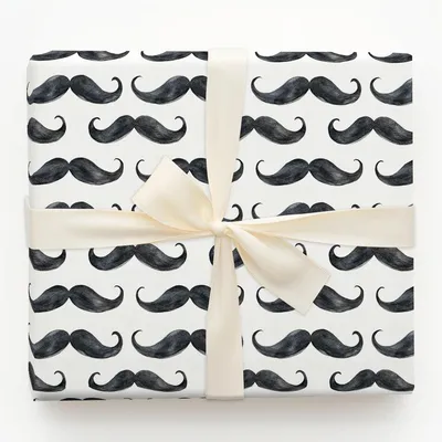 Stache of Wisdom - Gift Wrap for Christmas, Holidays Wrapping Paper, Christmas Wrapping Paper