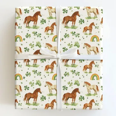 Rainbows with the Tennessee Walking Horse - Gift Wrap for Christmas, Holidays Wrapping Paper, Christmas Wrapping Paper