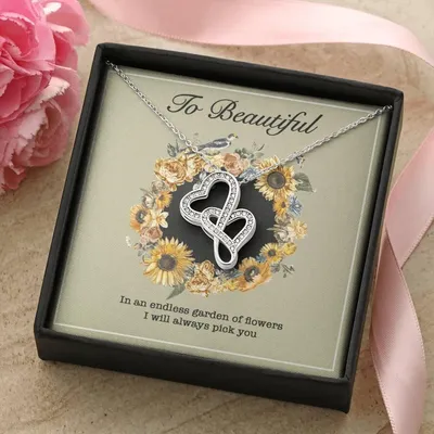 Girlfriend Heart Necklace Valentine Gifts For Girlfriend Necklace For Girlfriend Birthday Gift For Girlfriend Girlfrie Double Hearts Necklace