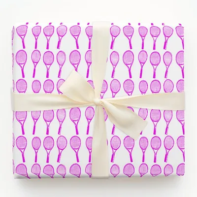 Match Point Hot Pink - Gift Wrap for Christmas, Holidays Wrapping Paper, Christmas Wrapping Paper