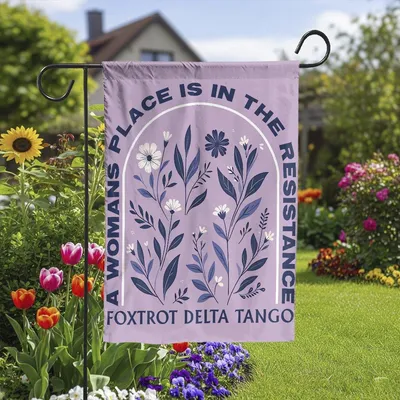 Vertical Garden - A Woman’S Place Is In The Resistance Flag, Feminist Political Protest Sign, Liberty Facepalm, Activism Decor, Equal Rights,Outdoor Flag Vertical Garden Flag