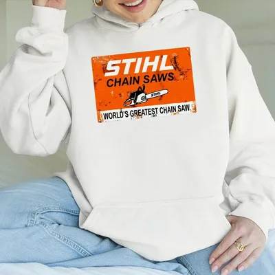 Stihl Sand Color Chain Saws Hoodie Vintage Graphic Hoodie For Chainsaw Lovers Classic Outdoor Workwear Style Perfect Gift