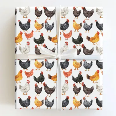 Rise and Roost - Gift Wrap for Christmas, Holidays Wrapping Paper, Christmas Wrapping Paper