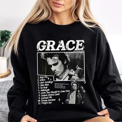 Jeff Buckley Grace Album Design Sweatshirt Jeff Buckley Grace Album Design Sweatshirt Jeff Buckley Grace Album Merchandise