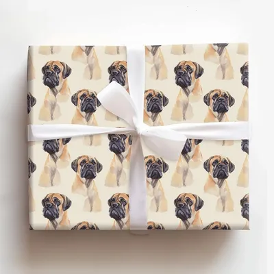 Mastiff Majesty - Gift Wrap for Christmas, Holidays Wrapping Paper, Christmas Wrapping Paper