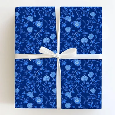 Neon Blue - Gift Wrap for Christmas, Holidays Wrapping Paper, Christmas Wrapping Paper