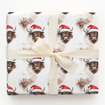 Buffalo Nick - Gift Wrap for Christmas, Holidays Wrapping Paper, Christmas Wrapping Paper
