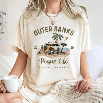 Outer Banks T-Shirt T-Shirt And T-Shirt Outer Banks Pogue Life Graphic T-Shirt Movie Fan T-Shirt Graphic T-Shirt For Movie Lover