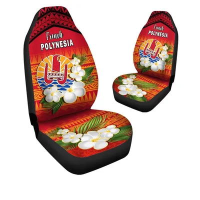 French Polynesia Car Seat Covers Happy Internal Autonomy Day Special Version