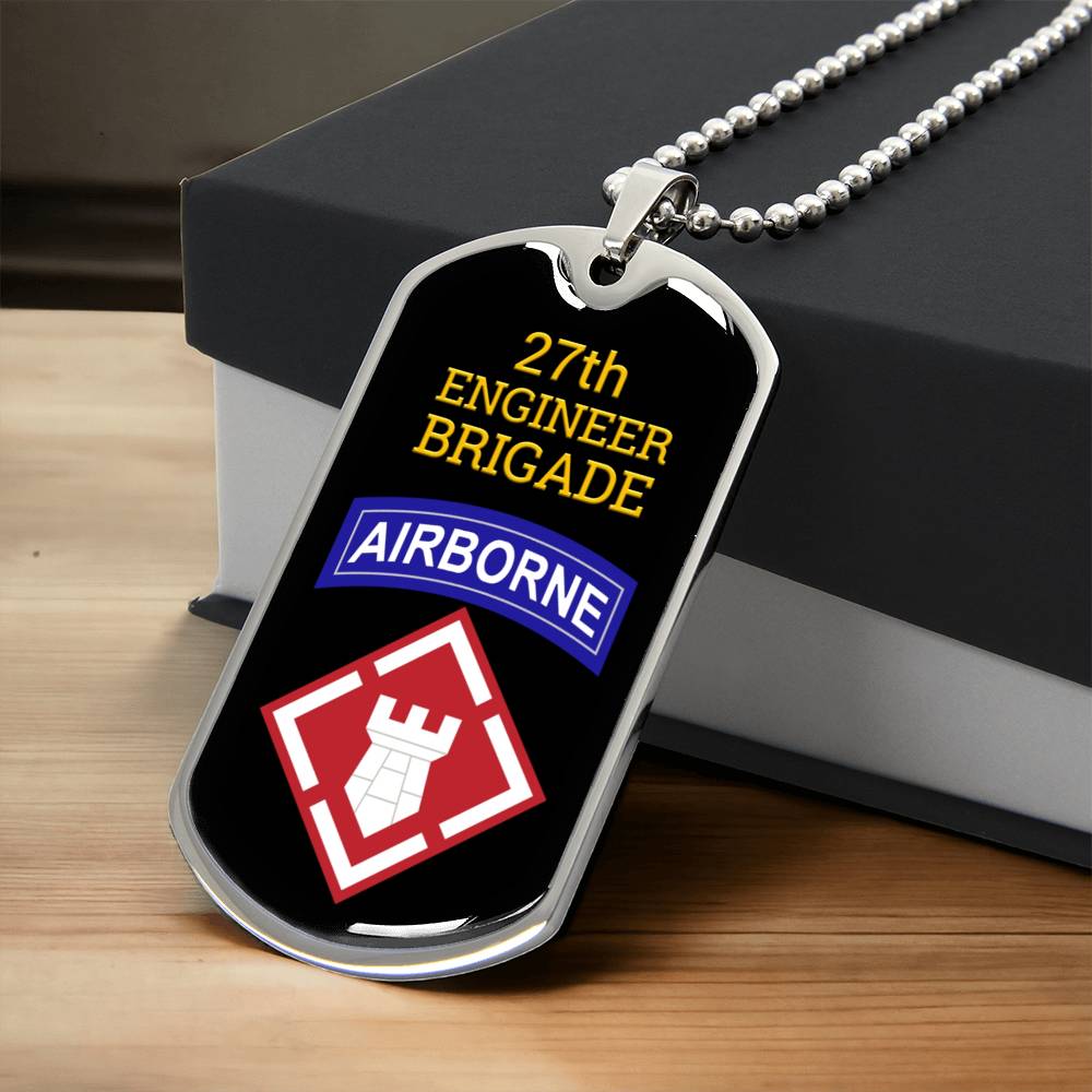 Awesome Dog Tag For 27Th Engineer Brigade - Army Tag Necklace, Dog Tag