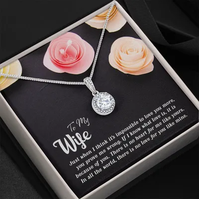 Just When I Think It's Impossible To Love You More White Gold and 8mm CZ Necklace