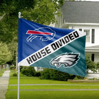 Horizontal House Flag, Rival Teams Sports Banner, Game Day Outdoor Decor, Football Fan Yard Decoration Horizontal House Flag