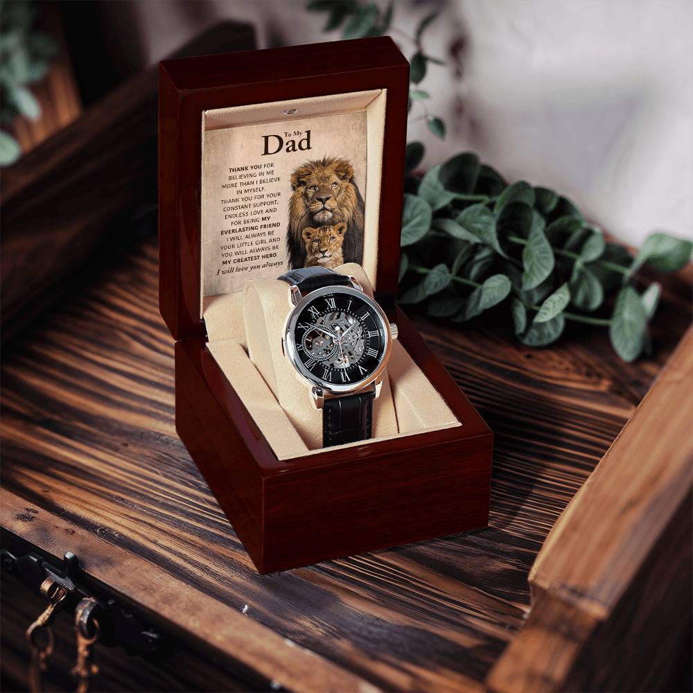 Thank You For Believe In Me - Father's Day Gift - Openwork Watch