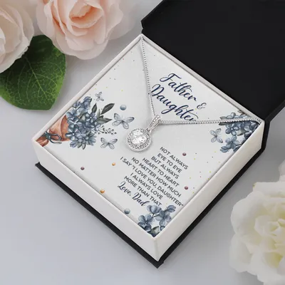 To My Daughter - No One Can Love You More Than I Do - to My Daughter Necklace, Daughter Gift From Dad, Daughter Father Present, Meaningful Necklace for Daughter From Dad, Personalize Gift
