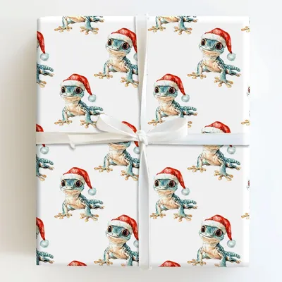 Gecko Gift - Gift Wrap for Christmas, Holidays Wrapping Paper, Christmas Wrapping Paper