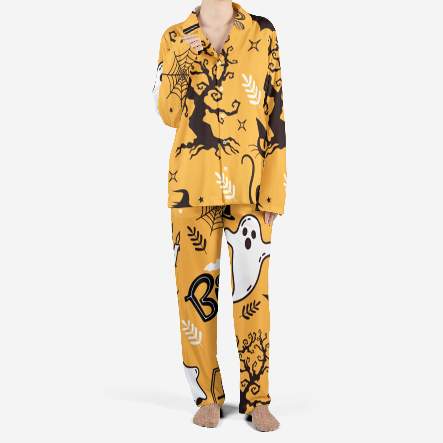Cute Colorful Halloween Pajamas Set – Vector Pattern Sleepwear