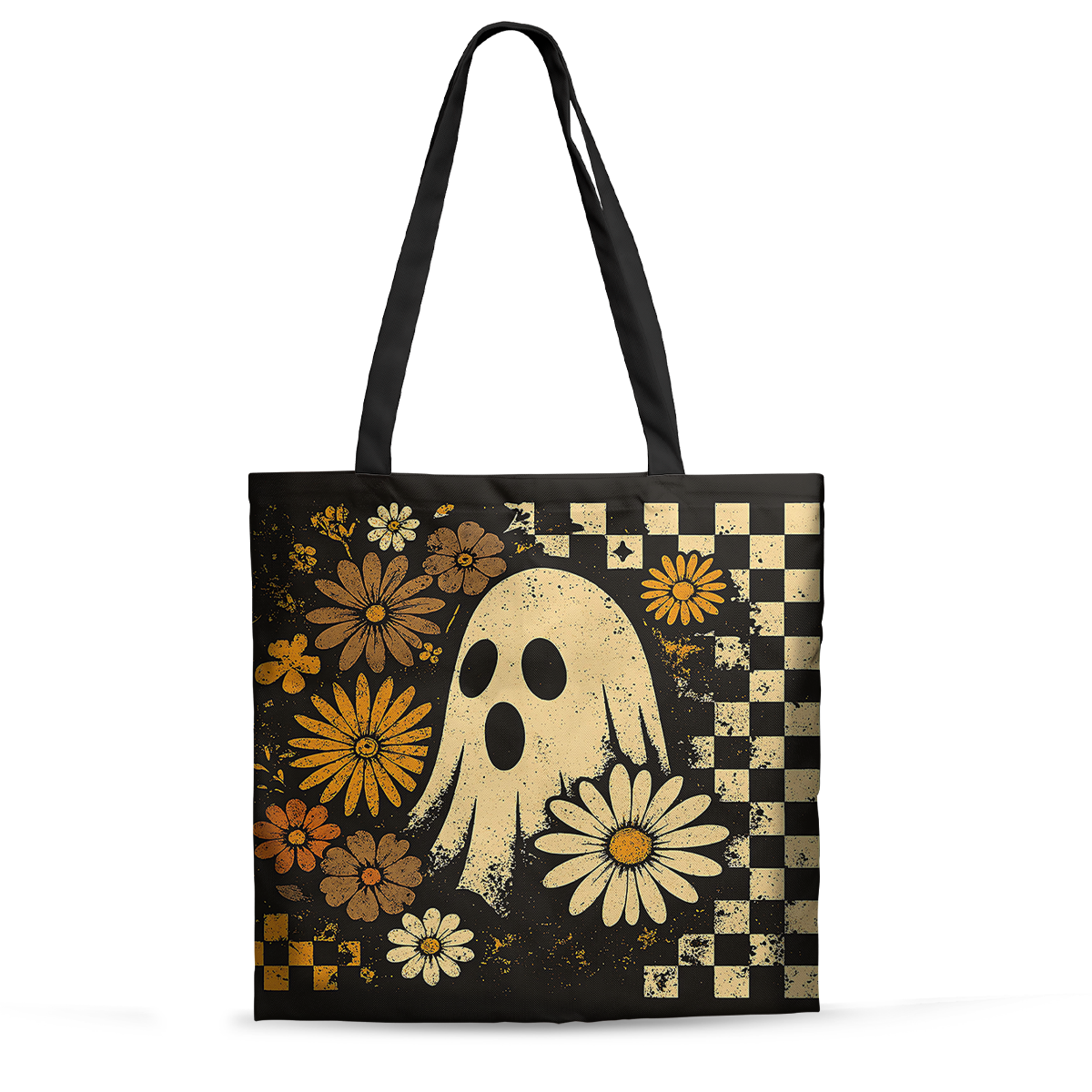 Retro Halloween Ghost Tote Bag