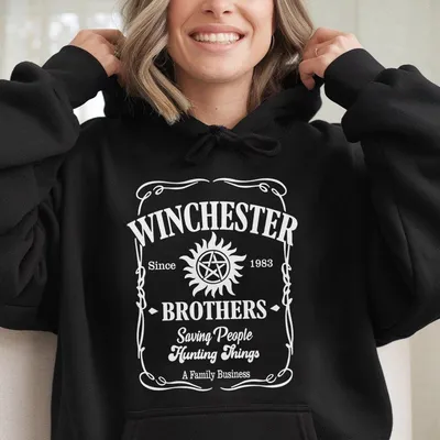 Winchester Brothers Hoodie Funny Supernatural Hoodie Sam And Dean Winchester Fan Hoodie Spooky Season Hoodie