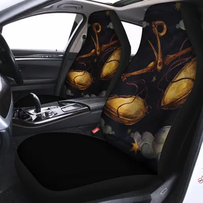 Watercolor Libra Zodiac Sign Print Universal Fit Car Seat Covers