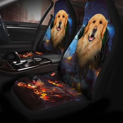 Golden Retriever Dog Halloween Car Seat Covers