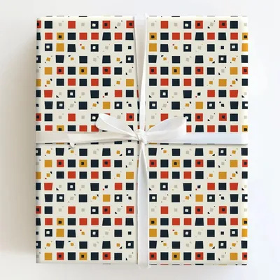 Color Squared - Gift Wrap for Christmas, Holidays Wrapping Paper, Christmas Wrapping Paper