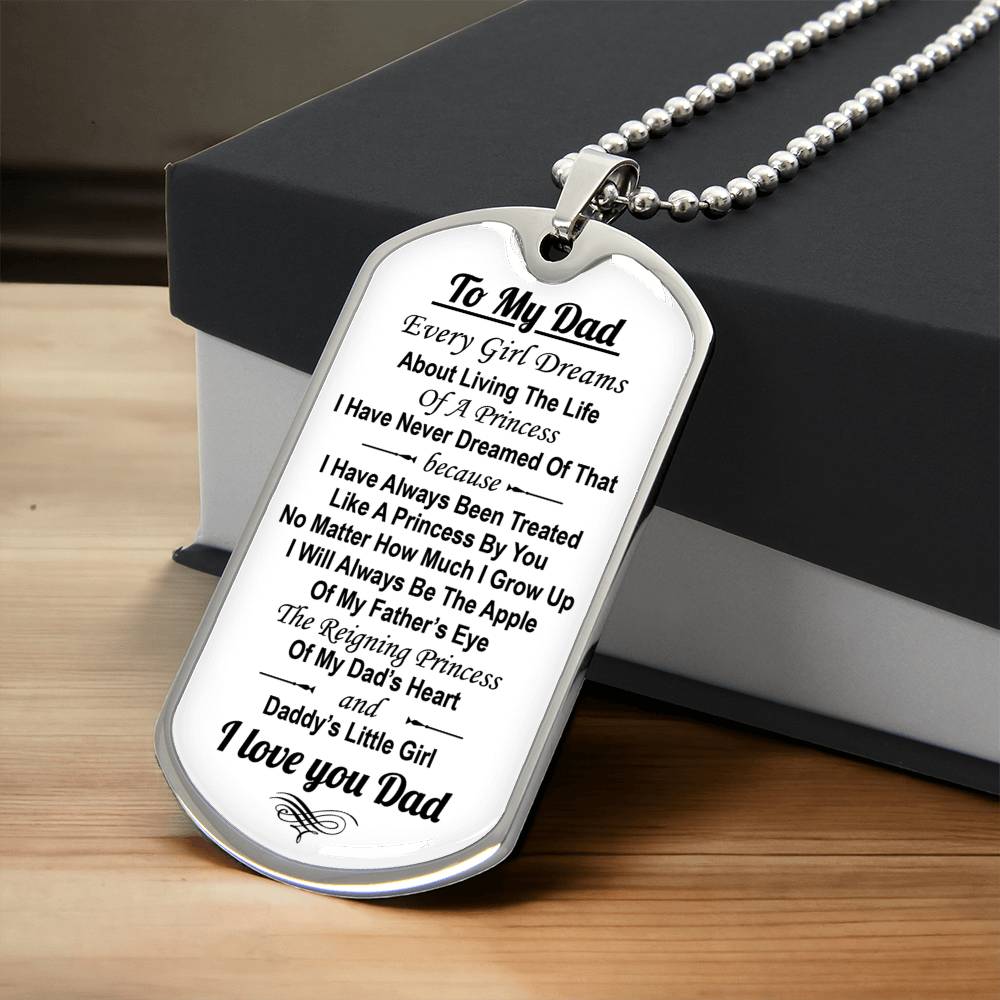 Father's Day Gift For Dad, Custom Dog Tag Necklace, Personalized Necklace For Dad, When You Didn't Have My Hand You Had My Back - Army Tag Necklace, Dog Tag