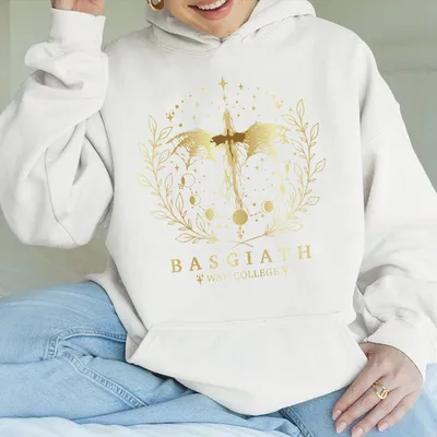 Basgiath War College Hoodie Fourth Wings Fourth Wing Hoodie Dragon Rider Hoodie Vintage Graphic Hoodie