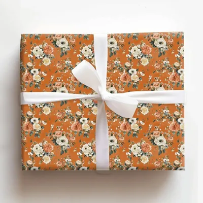 Apricot Embrace - Gift Wrap for Christmas, Holidays Wrapping Paper, Christmas Wrapping Paper