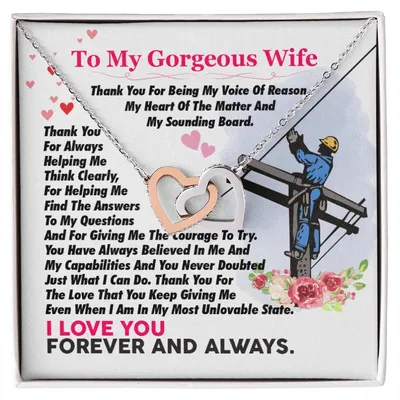 Lineman'S Wife - Interlocking Heart Necklace Interlocking Hearts Necklace