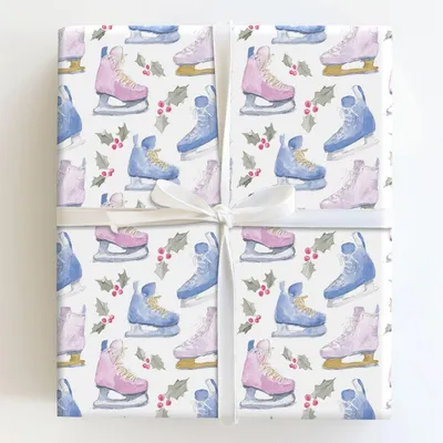 Mistletoe Glide - Gift Wrap for Christmas, Holidays Wrapping Paper, Christmas Wrapping Paper