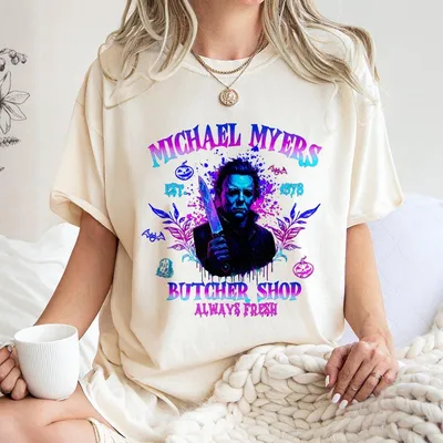 Halloween Bundle Killer Friends T-Shirt Halloween T-Shirt Halloween Characters T-Shirt Horror Movies T-Shirt Scary Movies Neon