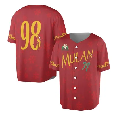 Disney Princess Coquette Bow Mulan Mushu Dragon Baseball Jersey, Disneyworld Disneyland Family Trip Matching 2025 Baseball Jersey