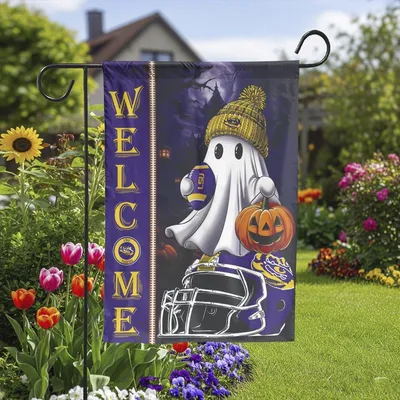 Lsu Tigers “Spooky Welcome” Garden Flag, Gift For Him, Halloween Decoration Flag Vertical Garden Flag