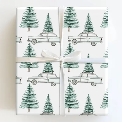 Tinsel Blue Beauty - Gift Wrap for Christmas, Holidays Wrapping Paper, Christmas Wrapping Paper
