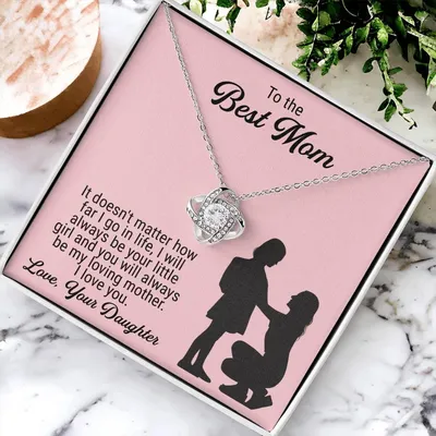 Mothers Day Gift Idea Mothers Day Necklaces For Mom From Daughter Mothers Day Gift From Daughter Gifts For Mom Birthday Love Knot Necklace