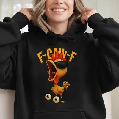 F Caw F Chicken Wearing Sunglasses Hoodie Funny Chicken Meme Hoodie Hilarious Sunglasses Chicken Hoodie Sarcastic Chicken