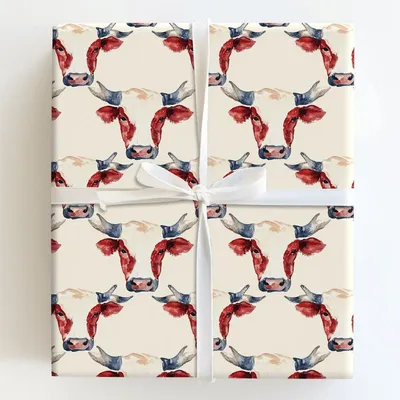 Smoky Horns - Gift Wrap for Christmas, Holidays Wrapping Paper, Christmas Wrapping Paper