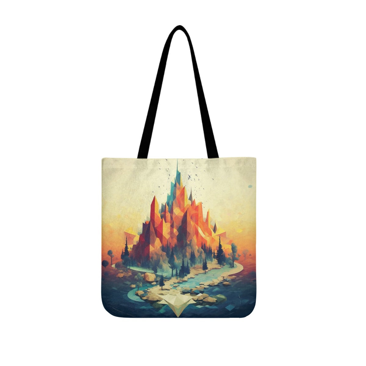 Geometric Horizon Cloth Tote Bags